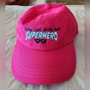 NWT Its A Girl Thing Hat Pink Hat Cap baseball youth superhero BENIFITS CHARITY.
